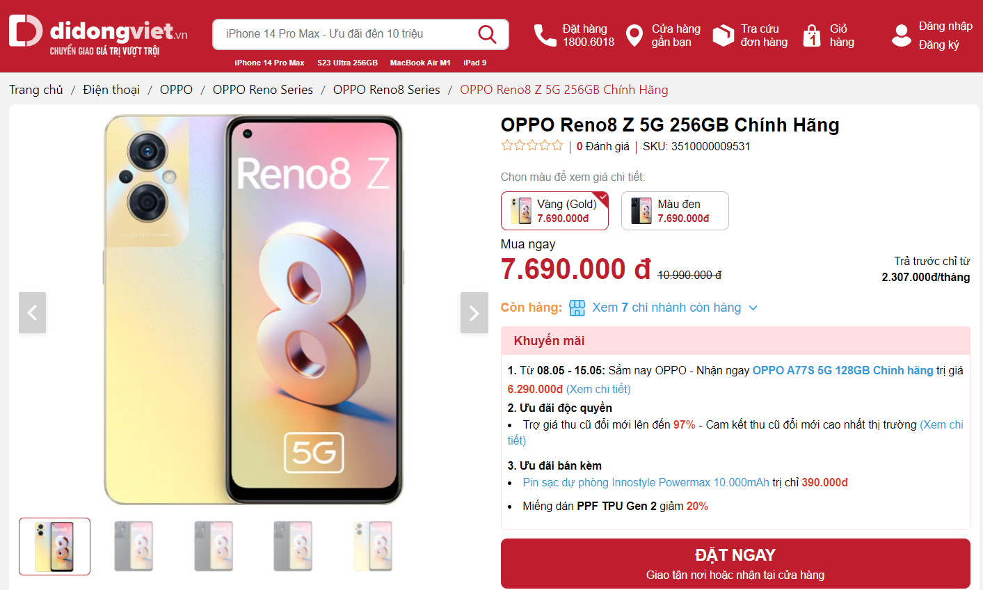 Giảm thêm đến 500.000đ khi mua trước trả tiền sau qua Kredivo tại Di Động Việt