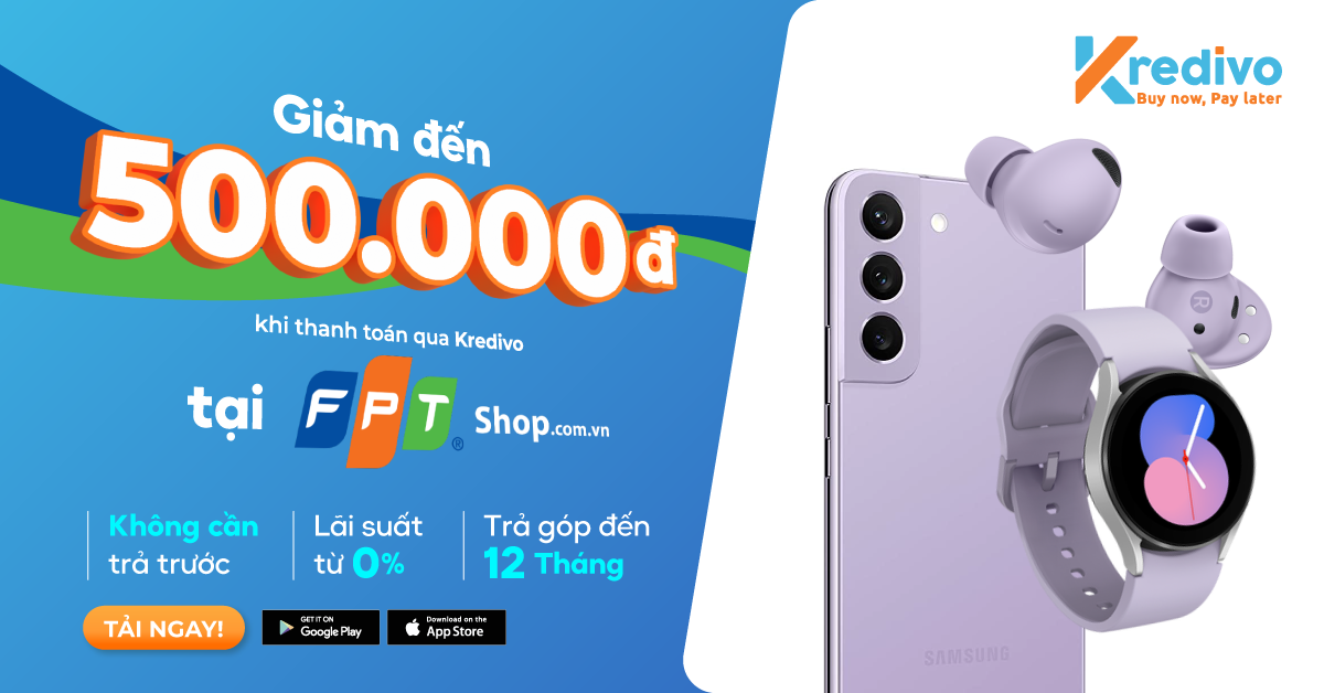 Ưu đãi mua trước trả sau qua Kredivo tại FPT Shop
